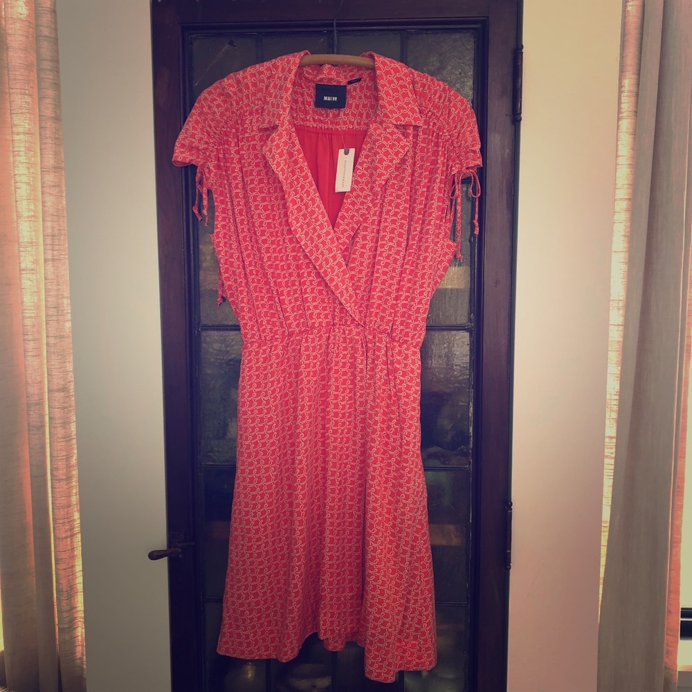 Anthropologie Maeve Coral Dress